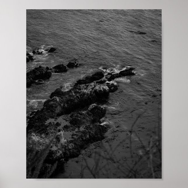 Bildande av kustnära Sten - Fotografi över havets  Poster (Framsidan)