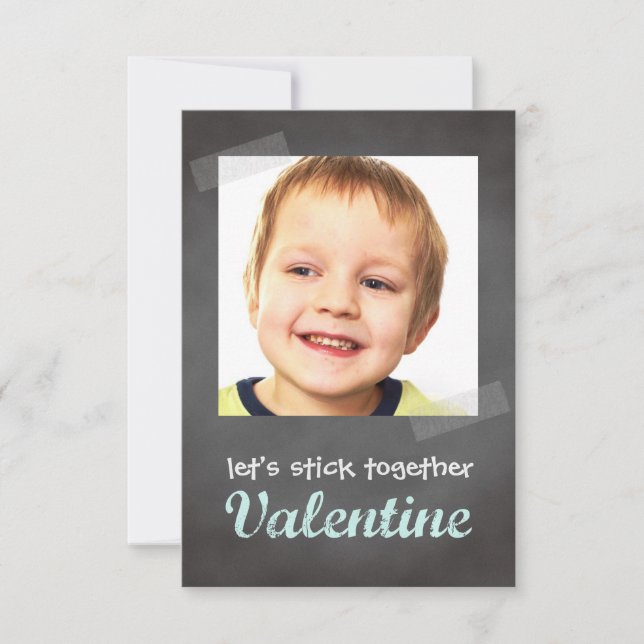 Bildblått för classroom valentine-utbyte inbjudningar (Framsida)