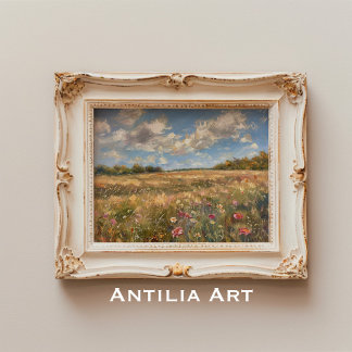 Bildblomsterskuggans landskap målningsbild poster