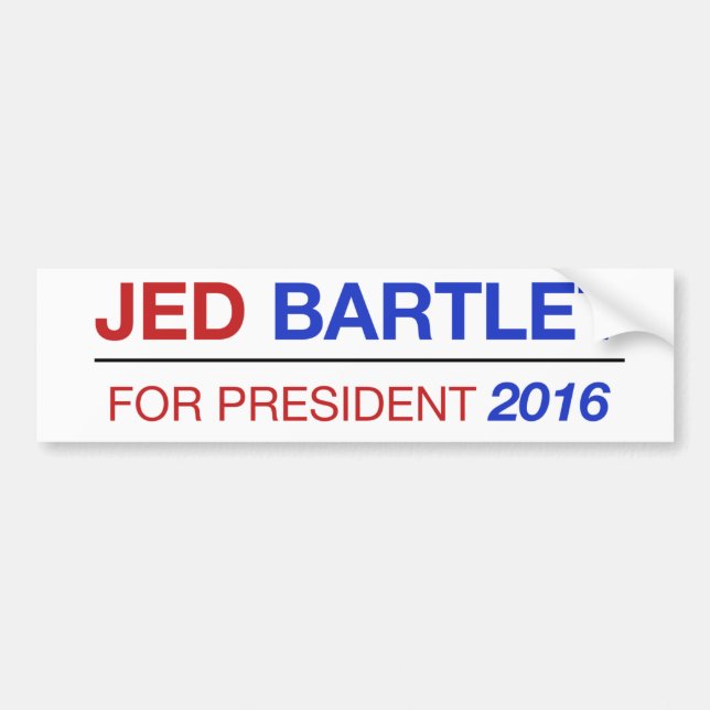 Bildekal 2016 för JED BARTLET! (Framsidan)