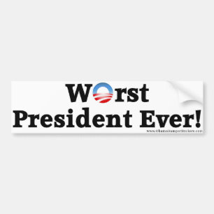 Bildekal Anti-Obama "för värst president någons
