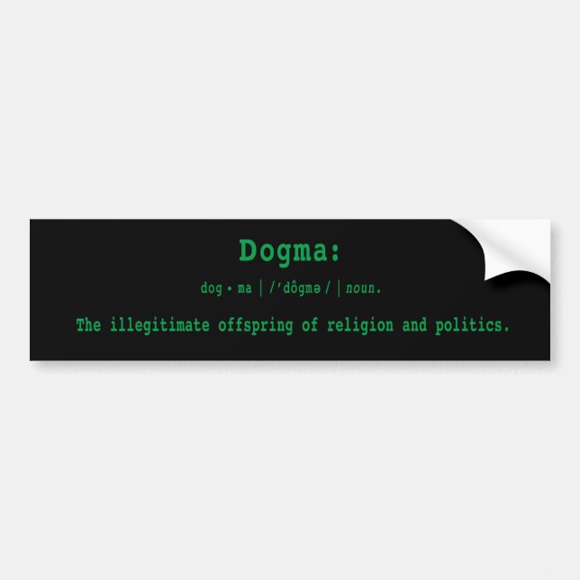Bildekal: Definition av dogm Bildekal (Framsidan)