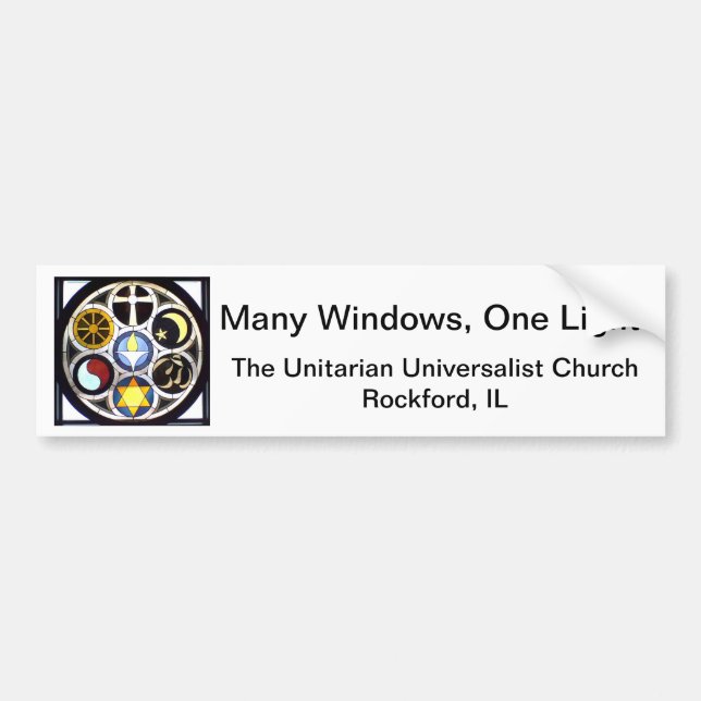 Bildekal den Universalist kyrkan för Unitarian (Framsidan)