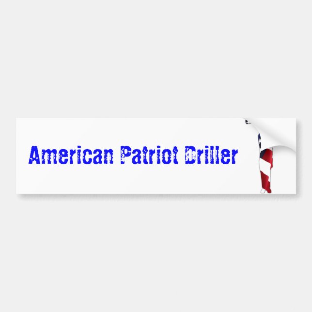 Bildekal för amerikanpatriotDriller (Framsidan)