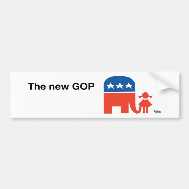 Bildekal för Ann Telnaes ny GOP-logotyp (Framsidan)