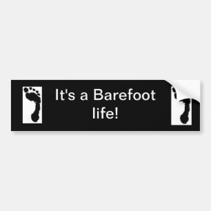 Bildekal "för barfota liv"