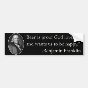 Bildekal för Ben Franklin ölcitationstecken