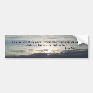 Bildekal för bibelVerseJohn 8:12