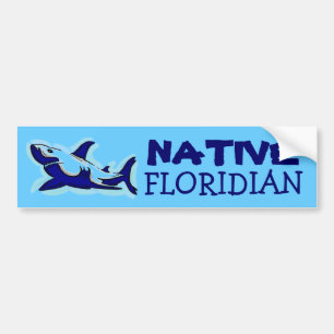 Bildekal för blåhaj i Native Floridian