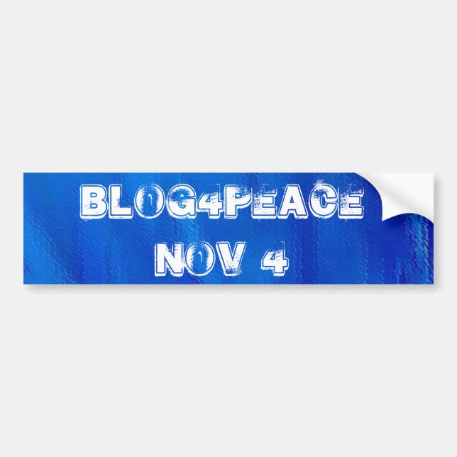 Bildekal för Blog4Peace Nov 4th (Framsidan)