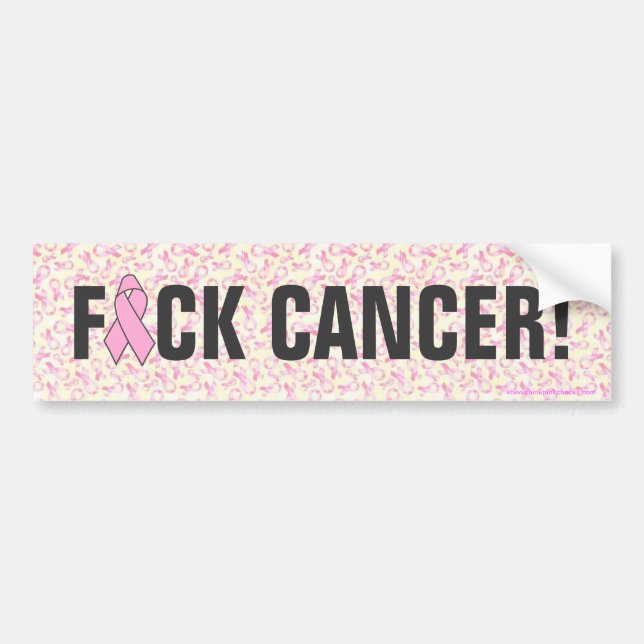 Bildekal "för F*CK-CANCER" bröstcancer (Framsidan)
