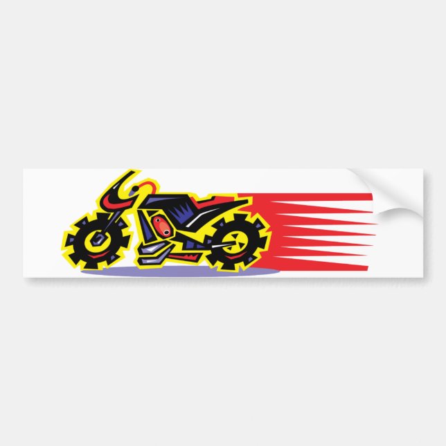 Bildekal för hettrittmotorcykel (Framsidan)