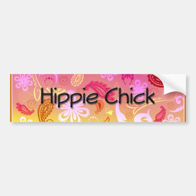 Bildekal för HippiechickPaisley mönster (Framsidan)