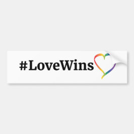 Bildekal för #LoveWinsregnbågehjärta