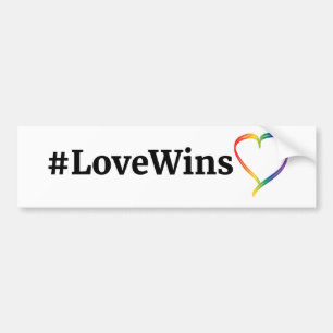 Bildekal för #LoveWinsregnbågehjärta
