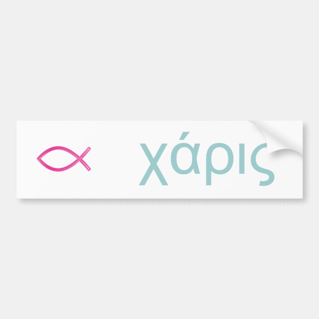 Bildekal för nådCharis kristen Jesus fisk (Framsidan)