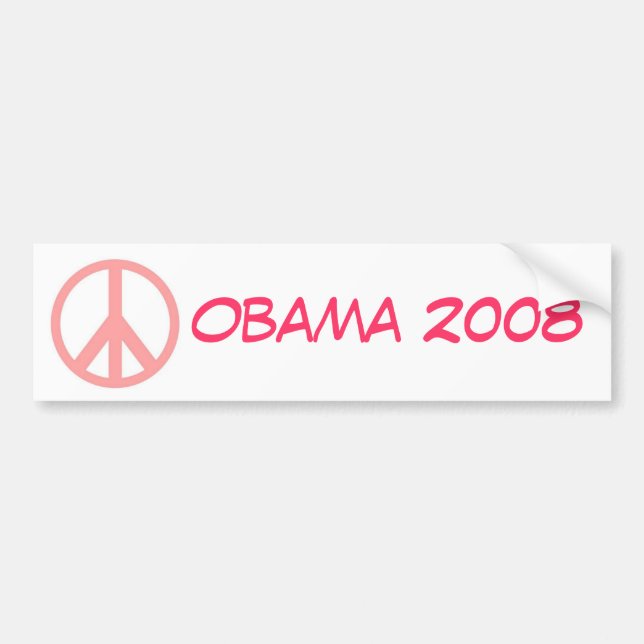Bildekal för Obama 2008 rosafred (Framsidan)