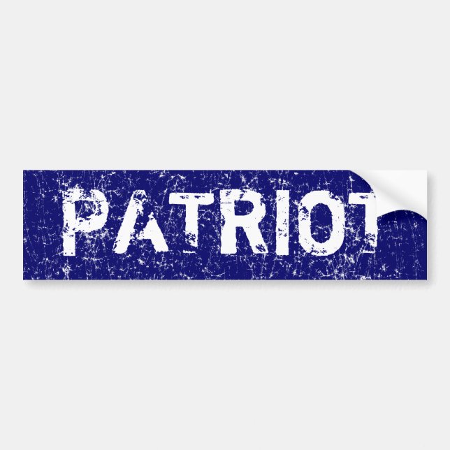 Bildekal för patriot (bekymrad look) (Framsidan)