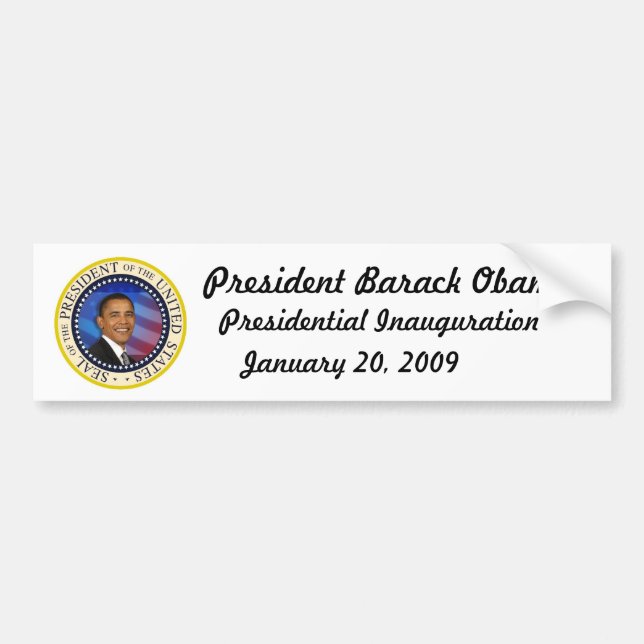 Bildekal för presidentObama invigning (Framsidan)