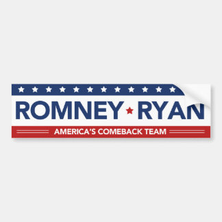 Bildekal för Romney Ryan Americas återkomstlag