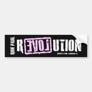 Bildekal för Ron Paul revolution (rosa)