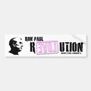 Bildekal för Ron Paul revolution (rosa)