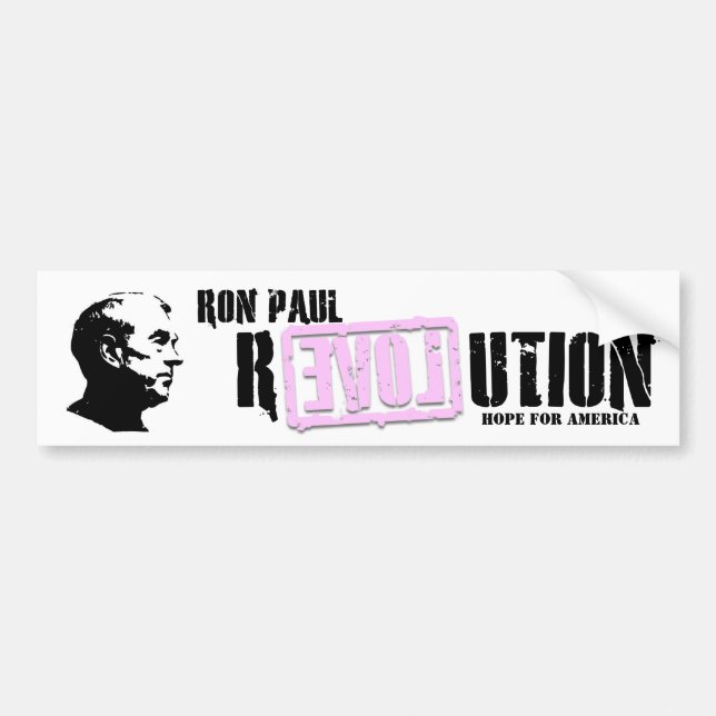 Bildekal för Ron Paul revolution (rosa) (Framsidan)