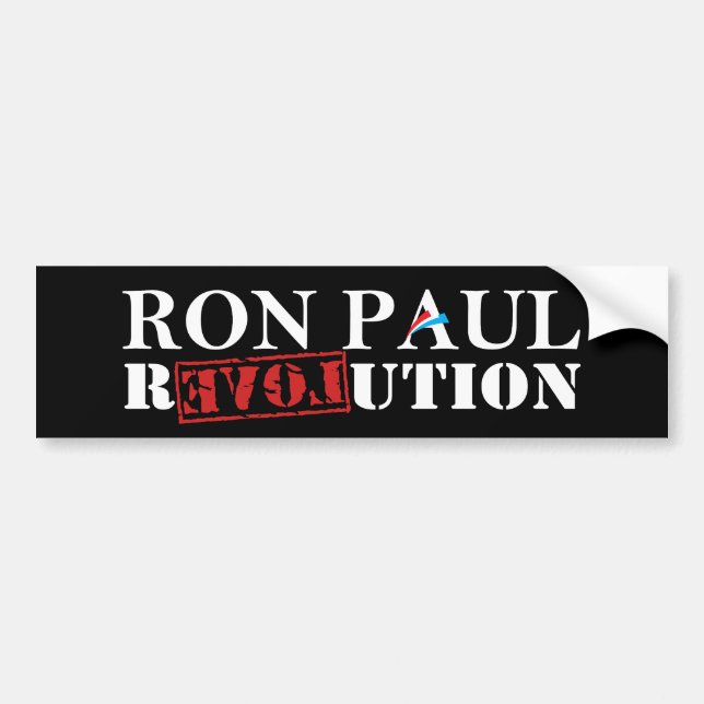 Bildekal för Ron Paul revolutionsvart (Framsidan)