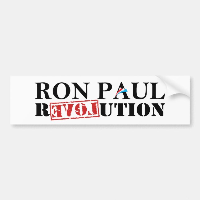 Bildekal för Ron Paul revolutionvit (Framsidan)