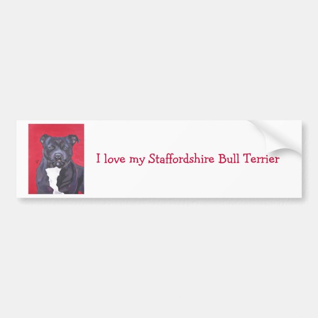 Bildekal för Staffordshire tjurTerrier (Framsidan)