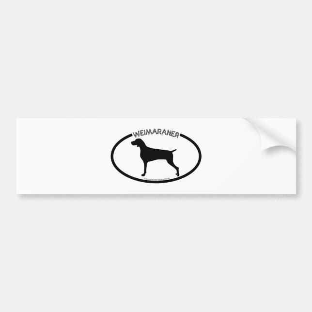 Bildekal för Weimaraner Silhouettesvart (Framsidan)