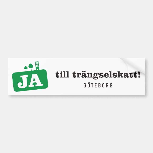 Bildekal - Ja till trängselskatt (Framsidan)