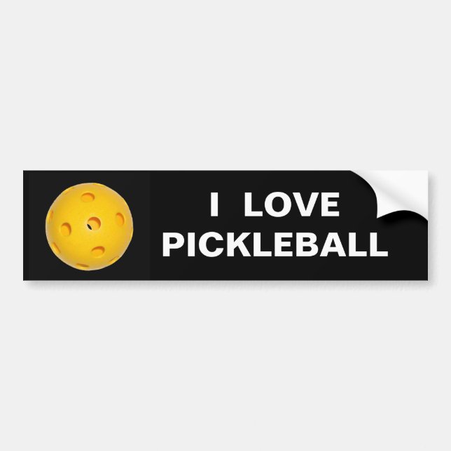 Bildekal: Jag älskar Pickleball Bildekal (Framsidan)