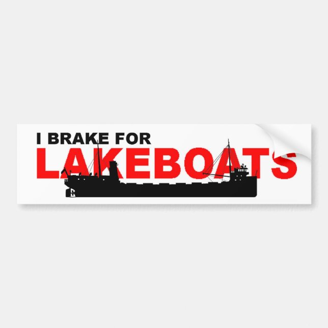 Bildekal: Jag bromsar för LAKEBOATS (Canaller) Bildekal (Framsidan)