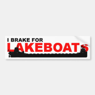 Bildekal: Jag bromsar för LAKEBOATS (klassikern) Bildekal