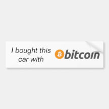 Bildekal - jag köpte denna bil med Bitcoin