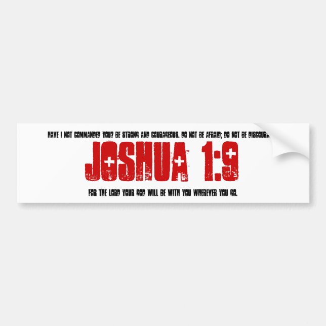 Bildekal: Joshua 1:9 Bildekal (Framsidan)