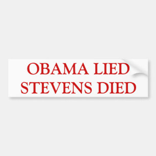 Bildekal --"Låg Obama Stevens dog ",