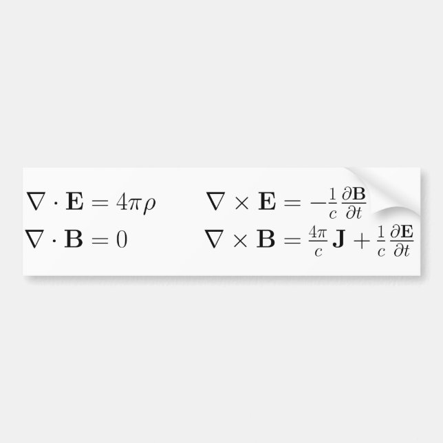 Bildekal maxwells likställande (Framsidan)