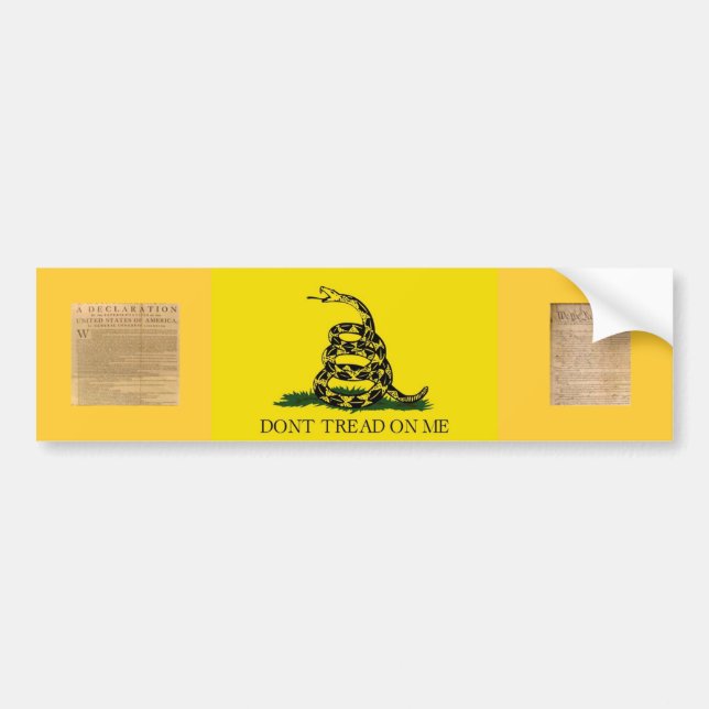 Bildekal med Gadsen Flagga-Dontdäckmönster på mig (Framsidan)