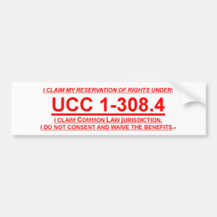Bildekal med reservation för UCC 1-308.4 av höge