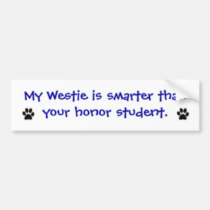 Bildekal - min Westie är mer smart