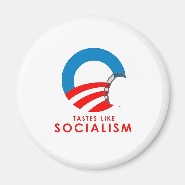 Bildekal mot Barack Obama - Smak som socialism Magnet (Framsidan)