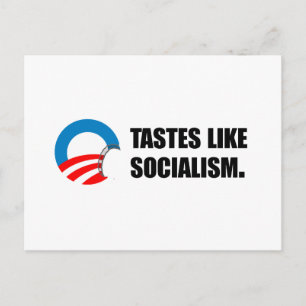 Bildekal mot Barack Obama - Smak som socialism Vykort