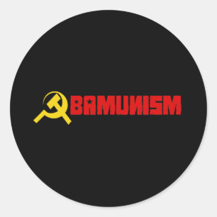Bildekal - Obamunisrött Runt Klistermärke