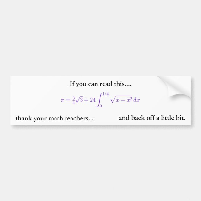 Bildekal - pi-tema (Framsidan)