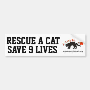 Bildekal: Rädda en kattspara 9 liv Bildekal