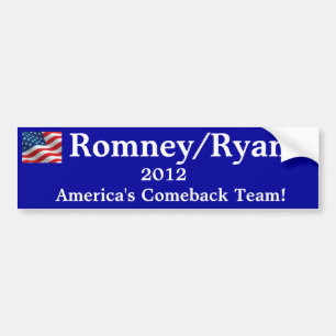Bildekal Romney/Ryan 2012