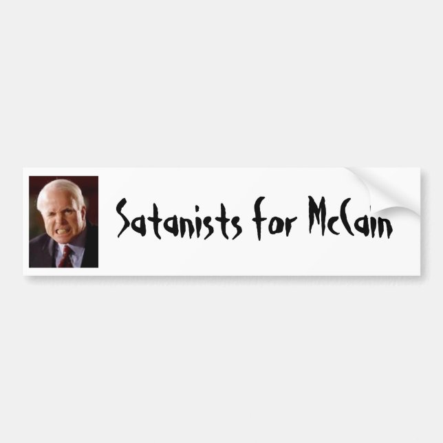 Bildekal: Satanists för McCain Bildekal (Framsidan)