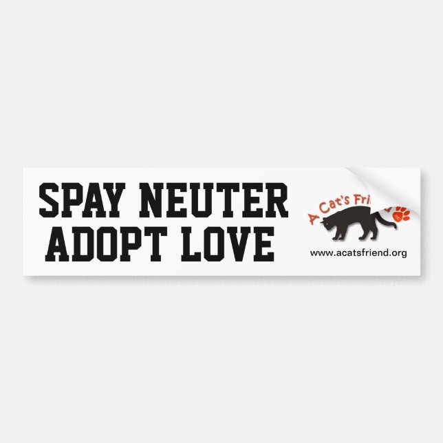 Bildekal: Spay neutrat adopterar kärlek Bildekal (Framsidan)